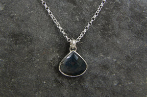 Pear shaped Blue Sapphire Necklace