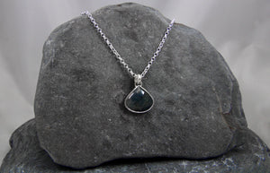 Pear shaped Blue Sapphire Necklace