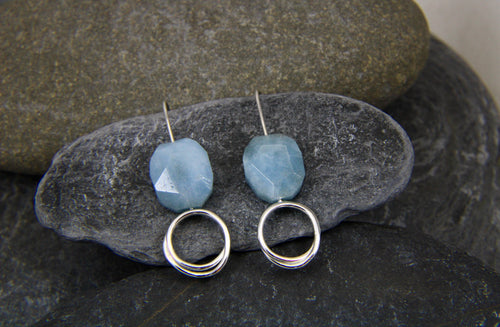 Aquamarine drop earrings
