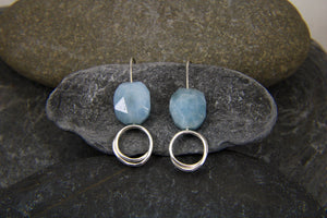 Aquamarine drop earrings