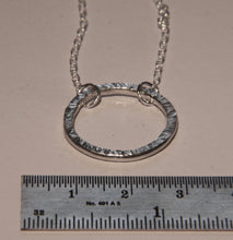 Load image into Gallery viewer, Hammered Circle Necklace - Lucy Symons Jewellery