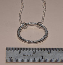Load image into Gallery viewer, Hammered Circle Necklace - Lucy Symons Jewellery