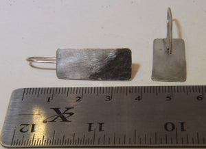 Reflections on the Sea Rectangular Drop Earrings - Lucy Symons Jewellery