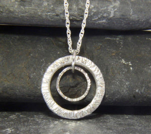 Double Circle Pendant - Lucy Symons Jewellery