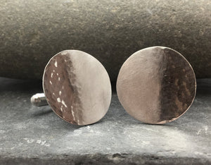 Reflections on the Sea Disc Cufflinks - Lucy Symons Jewellery