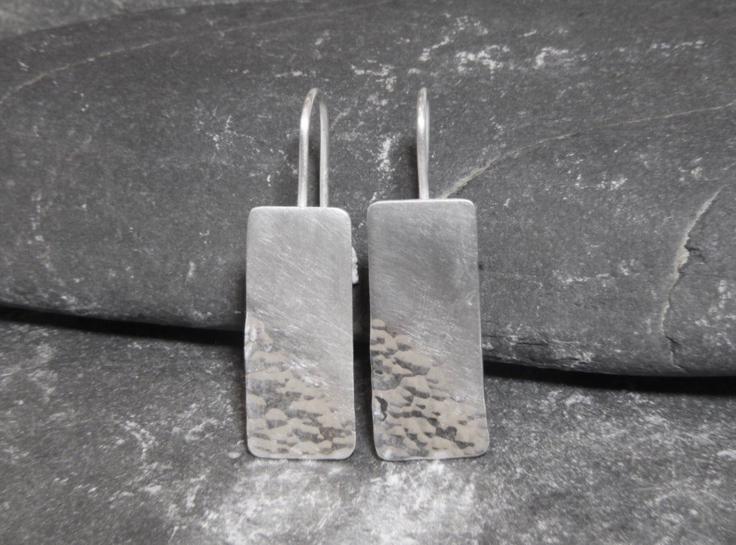 Reflections on the Sea Rectangular Drop Earrings - Lucy Symons Jewellery