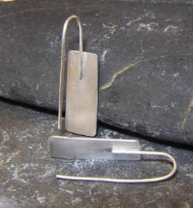 Reflections on the Sea Rectangular Drop Earrings - Lucy Symons Jewellery
