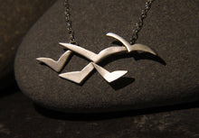 Load image into Gallery viewer, Soaring High Flock of Gulls Necklace - Lucy Symons Jewellery