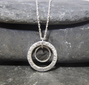 Double Circle Pendant - Lucy Symons Jewellery