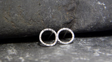 Load image into Gallery viewer, Hammered Circle Stud Earrings - Lucy Symons Jewellery