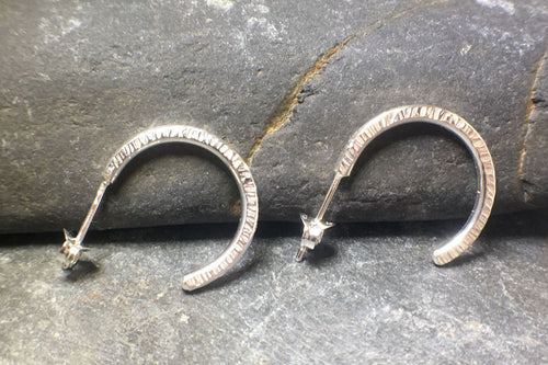 Hammered Hoop Earrings - Lucy Symons Jewellery