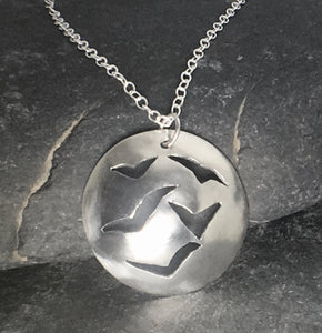 Flock of Seagulls Pendant - Lucy Symons Jewellery