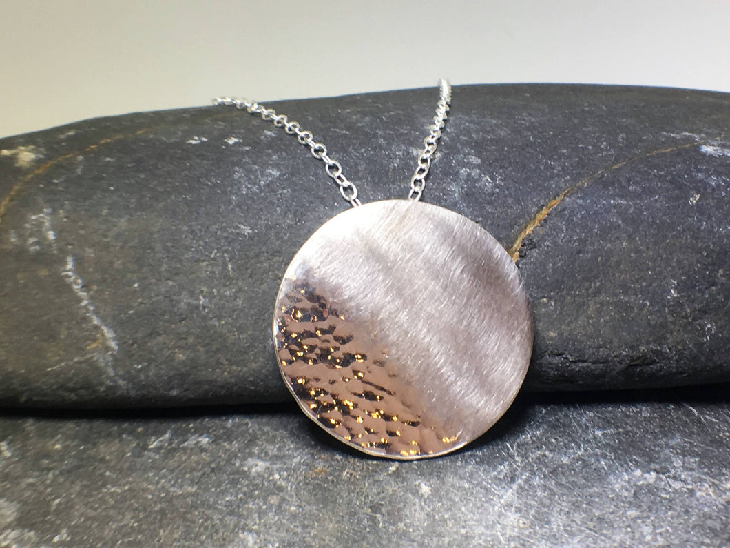 Reflections on the Sea Disc Pendant - Lucy Symons Jewellery