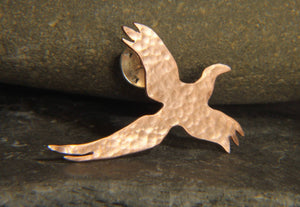Pheasant in Flight Lapel Pin - Lucy Symons Jewellery