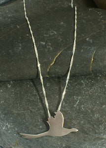 Flying Pheasant Pendant - Lucy Symons Jewellery