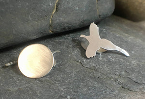 Pheasant in Flight Cufflinks - Lucy Symons Jewellery
