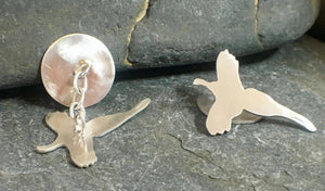 Pheasant in Flight Cufflinks - Lucy Symons Jewellery