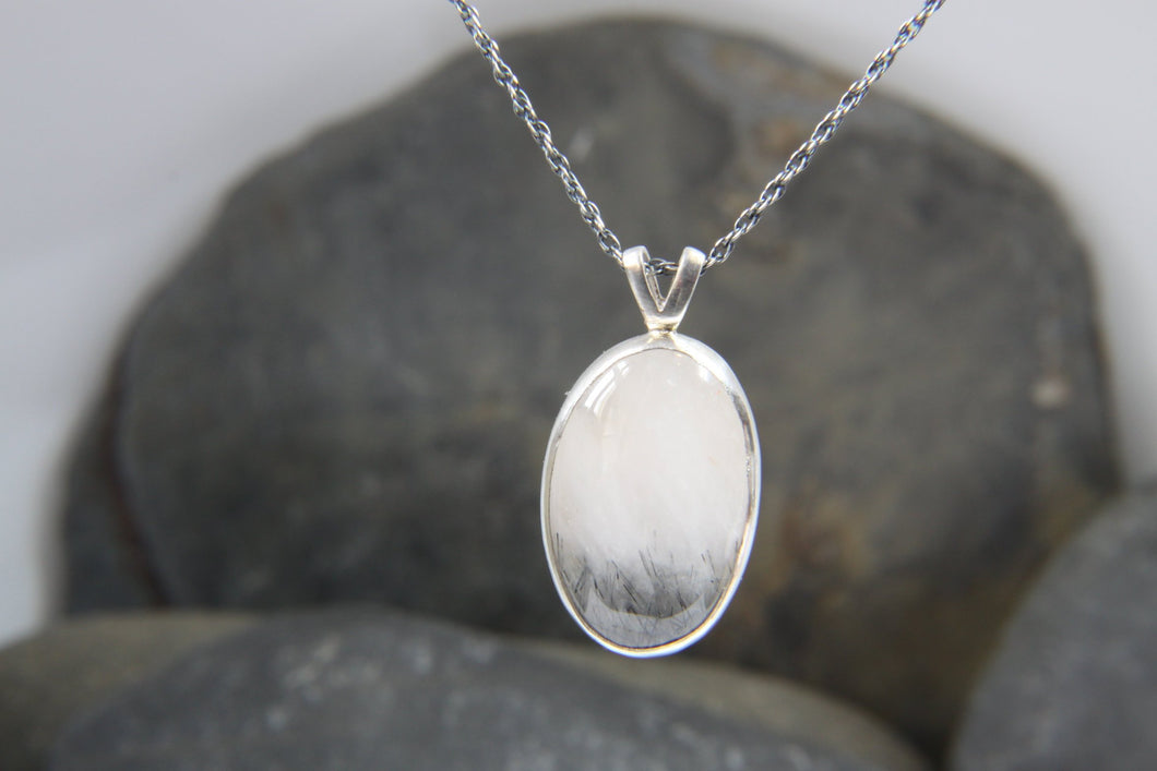 Tourmilated Quartz Pendant - Lucy Symons Jewellery
