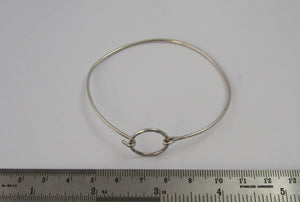 Hammered Circle Clasp Bangle - Lucy Symons Jewellery