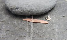 Load image into Gallery viewer, Copper Feather Lapel Pin - Lucy Symons Jewellery