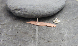 Copper Feather Lapel Pin - Lucy Symons Jewellery