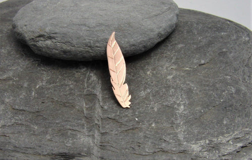 Copper Feather Lapel Pin - Lucy Symons Jewellery