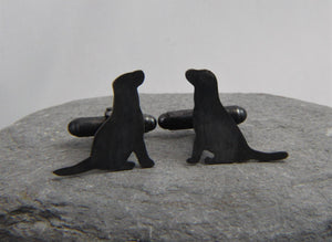 Black Labrador Cufflinks - Lucy Symons Jewellery