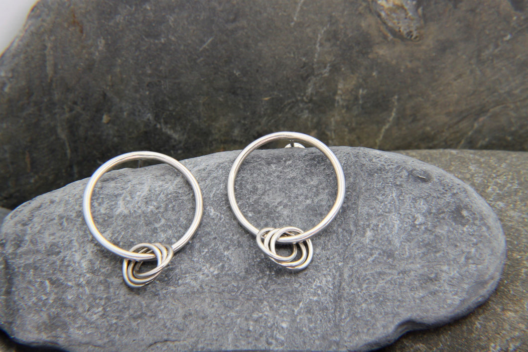 Entwined Rings Earrings - Lucy Symons Jewellery