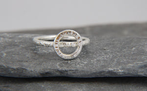 Hammered Circle Ring - Lucy Symons Jewellery
