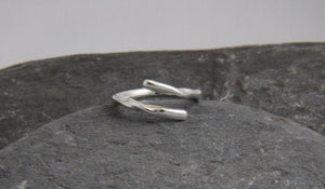 Rolling Waves Adjustable Wrap Ring - Lucy Symons Jewellery