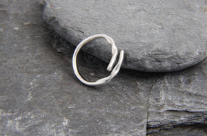 Rolling Waves Adjustable Wrap Ring - Lucy Symons Jewellery