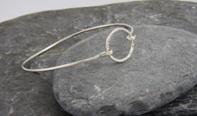 Load image into Gallery viewer, Hammered Circle Clasp Bangle - Lucy Symons Jewellery