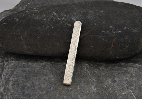 Hammered Silver Tie Clip - Lucy Symons Jewellery