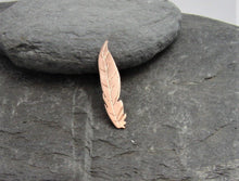 Load image into Gallery viewer, Copper Feather Lapel Pin - Lucy Symons Jewellery