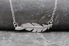 Load image into Gallery viewer, Floating Feather Silver Necklace - Lucy Symons Jewellery