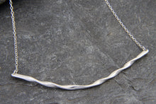 Load image into Gallery viewer, Rolling Waves Bar Necklace - Lucy Symons Jewellery