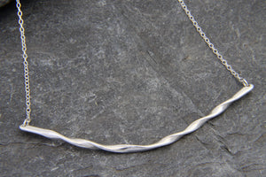 Rolling Waves Bar Necklace - Lucy Symons Jewellery