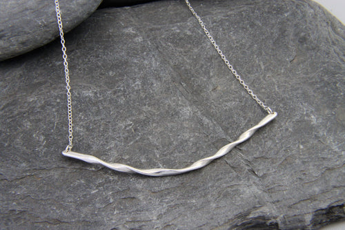 Rolling Waves Bar Necklace - Lucy Symons Jewellery