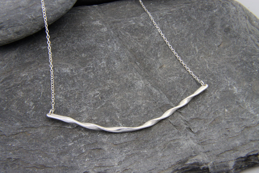 Rolling Waves Bar Necklace - Lucy Symons Jewellery