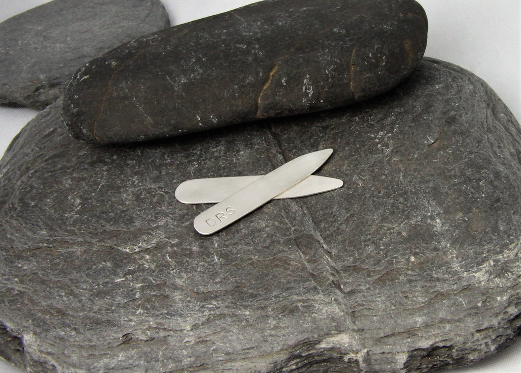 Personalised Shirt Collar Stays - Lucy Symons Jewellery